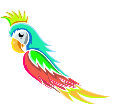 parrot texto blanco png